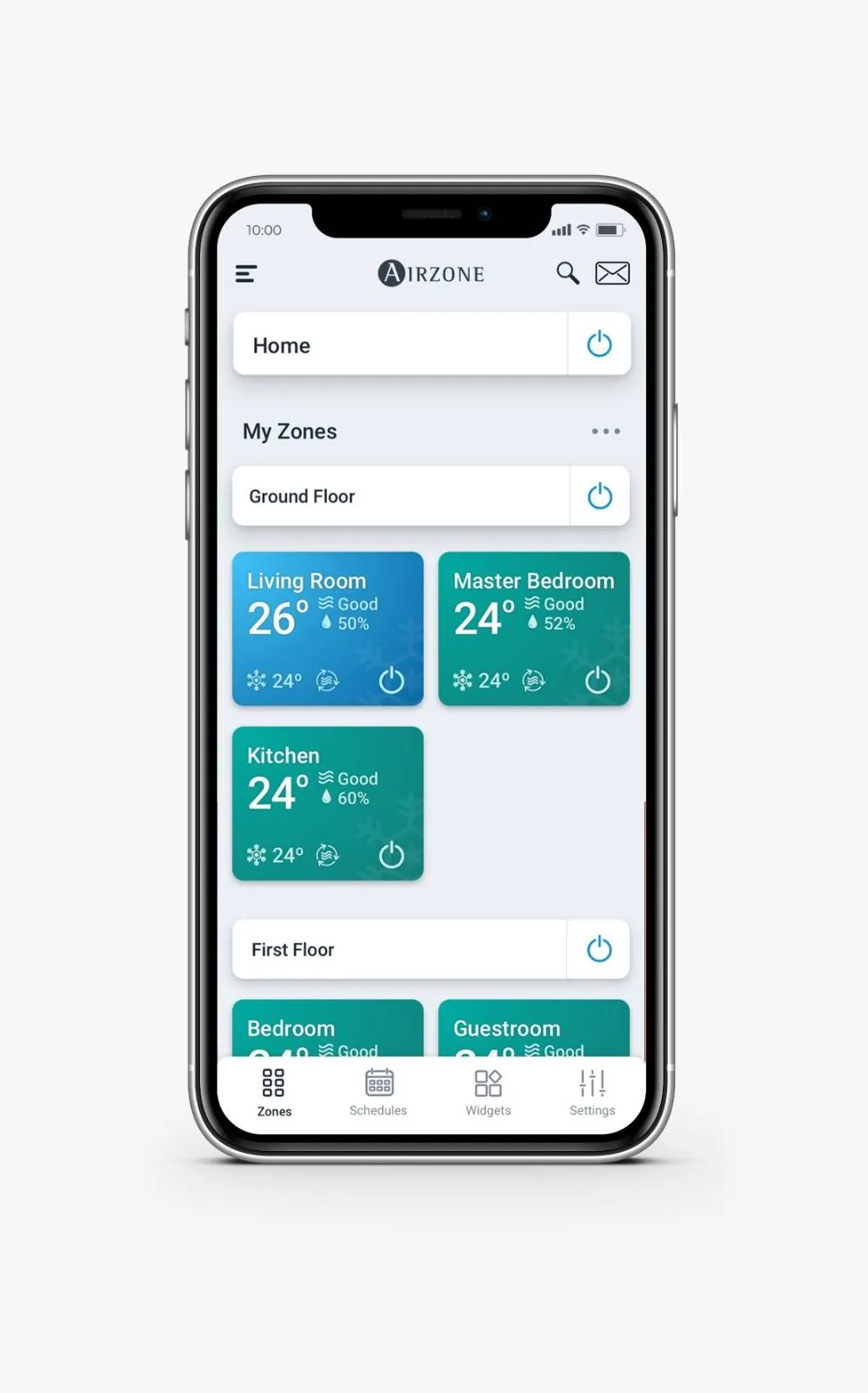Airzone Cloud app zone overview